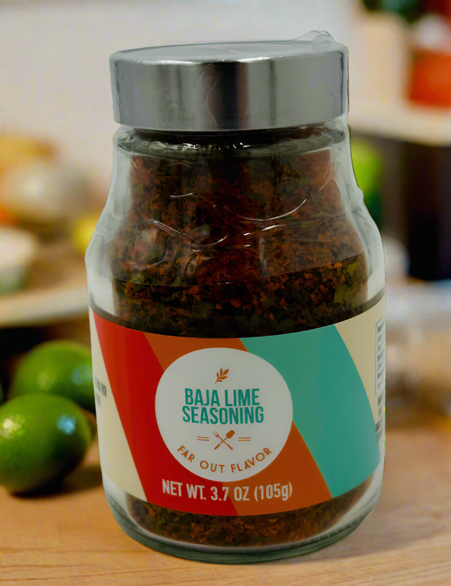 Baja Lime Seasoning Milk Jar Stainless Steel Cap 3.7 oz